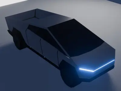 tesla cybertruck LOW poly Low-poly 3D model