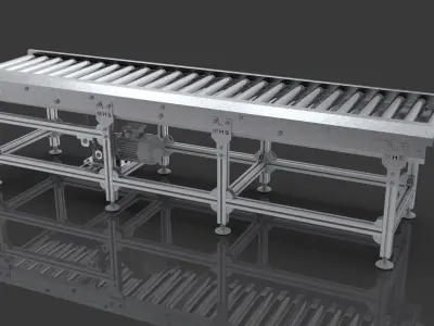 Roller Conveyor 3D model get