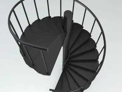 Spiral Staircase Low-poly 3D model