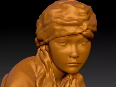 Refugees of the Korean War 3D model