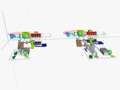 Oxyhydrogen fed AT IC motor 3D model