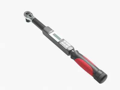 Digital Torque Wrench Low-poly 3D model