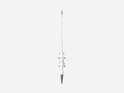 SciFi War Lance A06 Full White - Sci Fi Weapon Design Low-poly 3D model