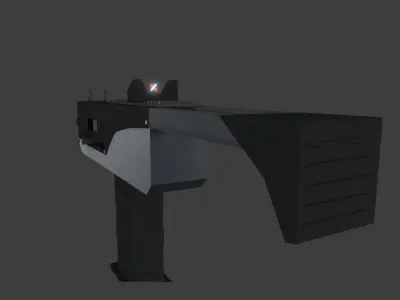 LowPoly Uzi gun Low-poly 3D model