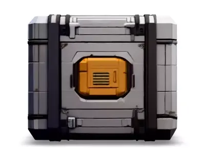 SciFi Storage Crate Game Asset Low-poly 3D model