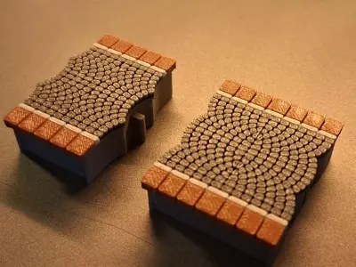 Double Edge Platform Reverse Modules 1-87 FDM color 3D print model