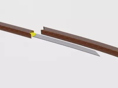 Ninja short sword 3D model
