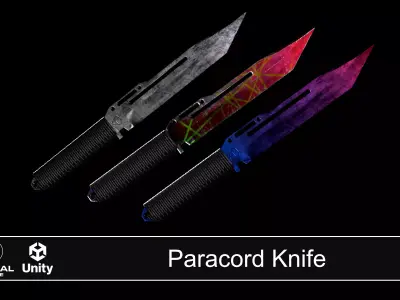 Cord Knife-Survival Knife- 3D LOW POLY MODEL Low-poly 3D model