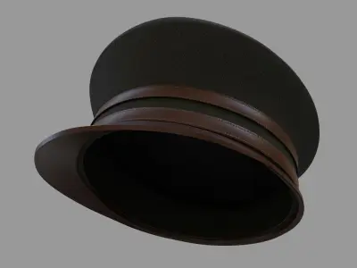 Military Hat Low-poly 3D model