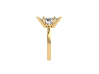 3-Stone-Ring 3D print model 3