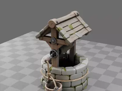 Medieval Stone Well 3D model purchase