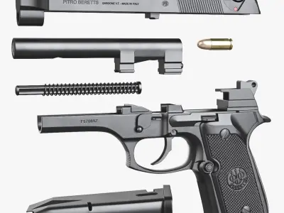 Beretta M92 FS 3D model