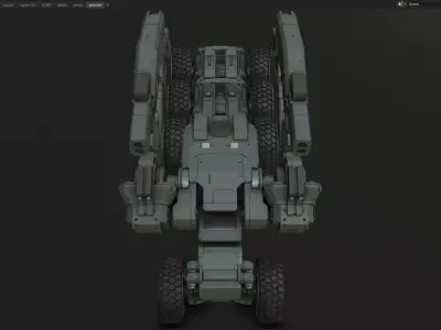 scifi-model551 armored vehicle 3D model
