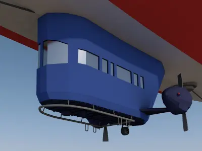 Zeppelin Airship Low-poly 3D model