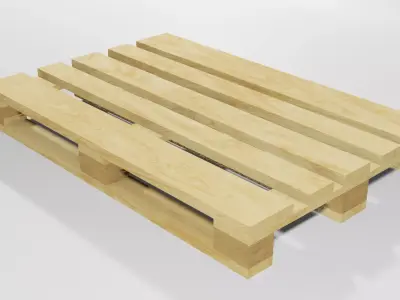 Agglomerate European Pallet Low-poly 3D model