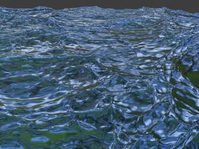 ocean water drop 3D model