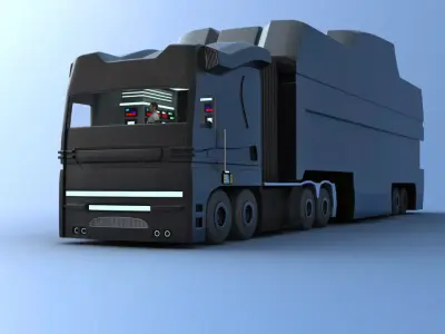 Futuristic Semi Truck 3D model