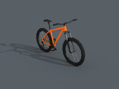 Mountain Bike Lowpoly Bicycle Low-poly 3D model