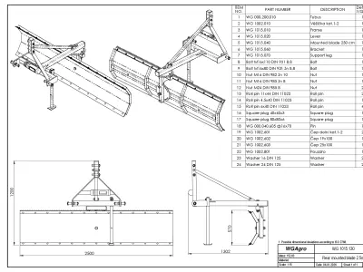 WG 1015 - Rear mounted blade 3D model purchase