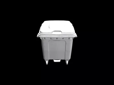 Low Poly Stylized Industrial Waste Bin Low-poly 3D model