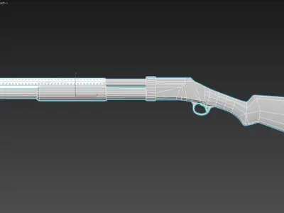 Shotgun Free low-poly 3D model