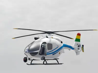 Helicopter 3D Model Low-poly 3D model