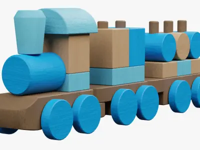 Kids Toys - Train 3D model