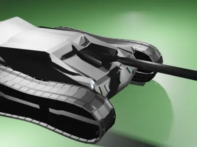 Sci-fi tank Low-poly 3D model by k-art3d