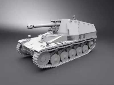 SdKfz 124 Wespe Scale model 3D print model