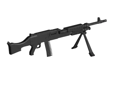 M240 machine gun 3D model