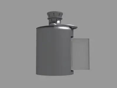 Candlelit Lamp Low-poly 3D model