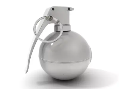 Modern Grenade Model Pack with Metallic Texture Low-poly 3D model