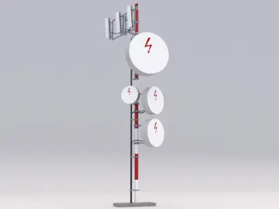 Cell Antenna Low-poly 3D model