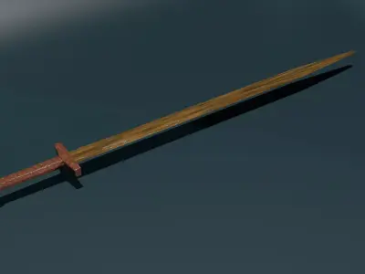 game ready low poly sword Free low-poly 3D model order
