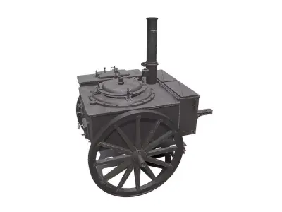WW1 Field Kitchen Low-poly PBR Low-poly 3D model