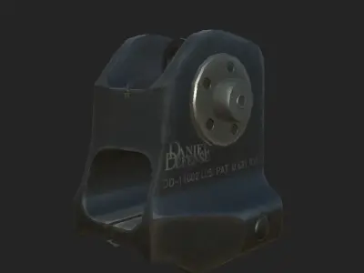 Daniel Defense Rear Fixed Iron Sight Low-poly 3D model