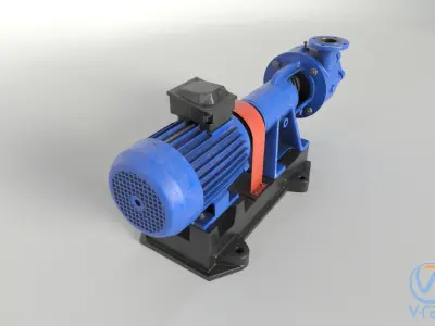 Centrifugal console pump Free 3D model