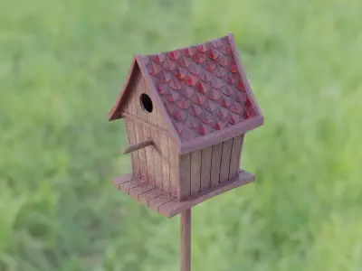 Bird House Low-poly 3D model get