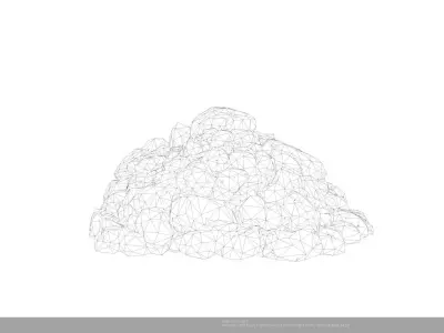 Stylized Coal Pile 3D Model - AI Low-poly 3D model