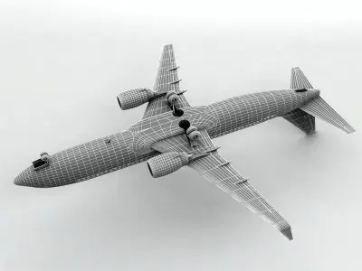 Boeing 737-800 NG Airliner - Continental  Airlines 3D model