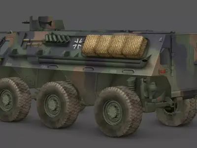 TPz Fuchs Armored Vehicle Low-poly 3D model
