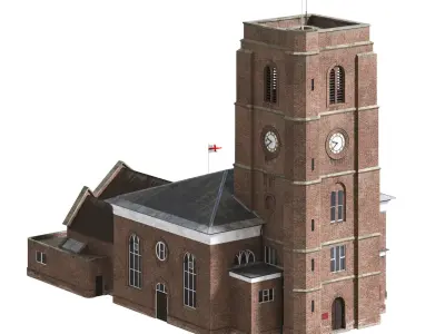 3D England building Old church 3D model