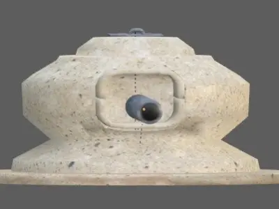 turret stone circle Free low-poly 3D model