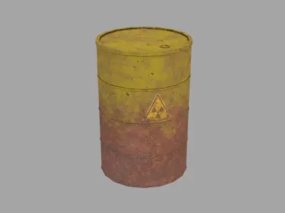 Old Rusty Metal Barrel Low-poly 3D model purchase