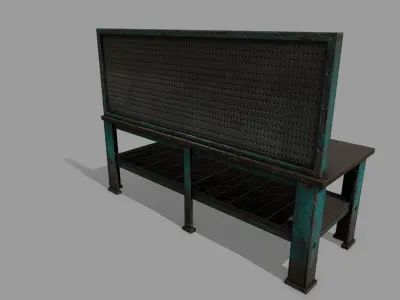 workbench bench Low-poly 3D model purchase