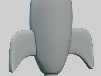Rocket ship 3D model buy