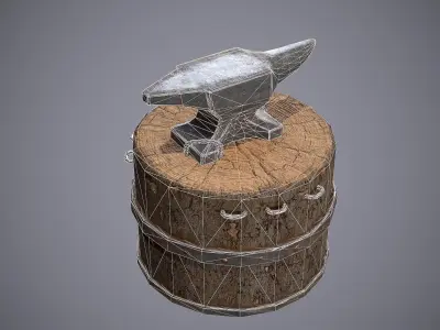 Anvil Medieval Low-poly 3D model