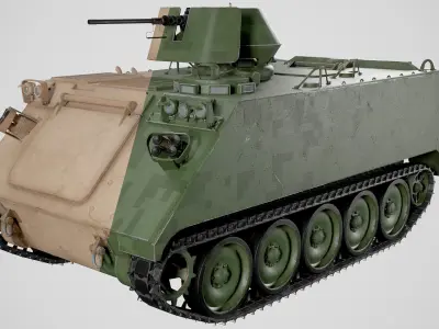 Lowpoly M113 Armored Personnel Carrier - Game-Ready Military Low-poly 3D model