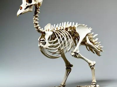 Realistic Bird Skeleton 3D Model Low-poly 3D model