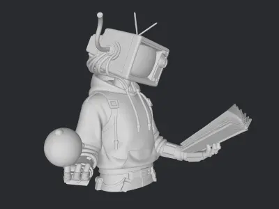 TvHead figure 3D print model